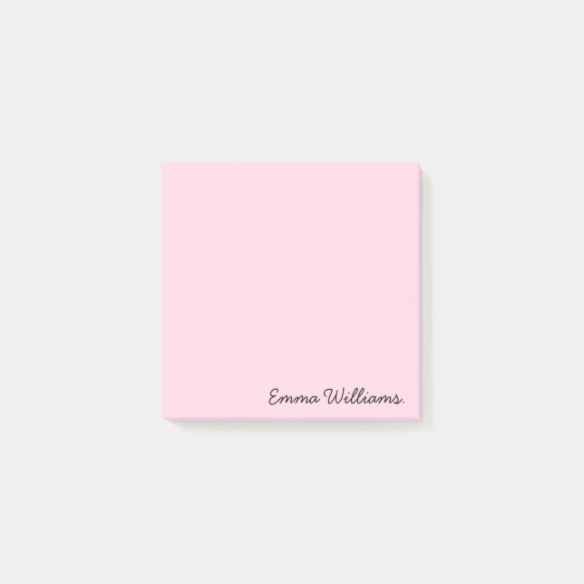 Individuelle Name Minimalistische Personalisierte  Post-it Klebezettel (Vorderseite)