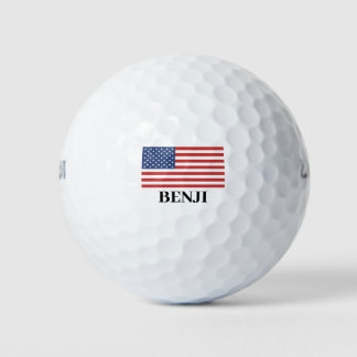 Individuelle Name mit amerikanischer Flagge Golfball