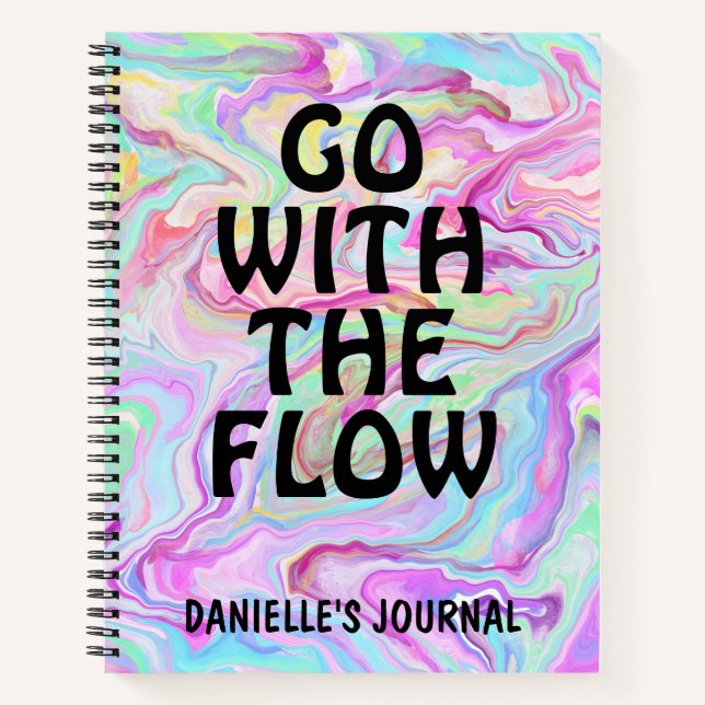 Individuelle Name mit dem Flow Journal Notizbuch (Vorderseite)