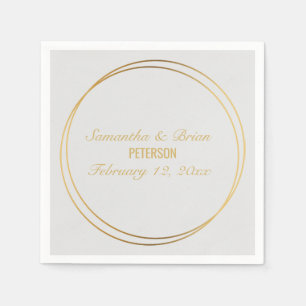 Individuelle Name mit Goldwirkung Serviette