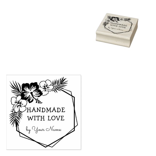 Individuelle Name mit Liebe Gummistempel (Stempel)