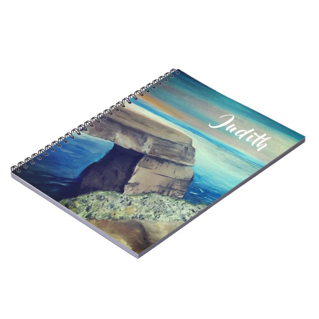 Individuelle Name Mittelmeerlandschaft Notizblock (Linke Seite)