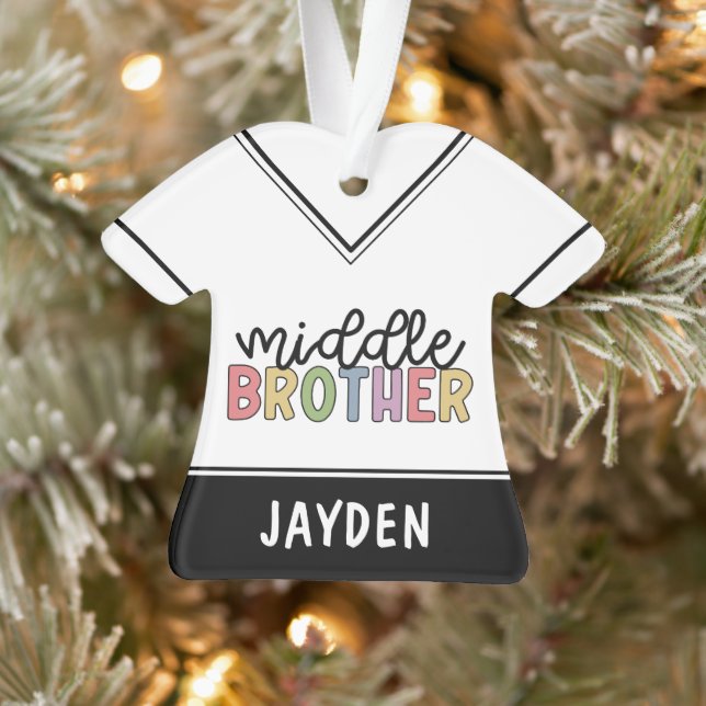 Individuelle Name Mittlerer Bruder Niedlich Person Ornament (Baum)