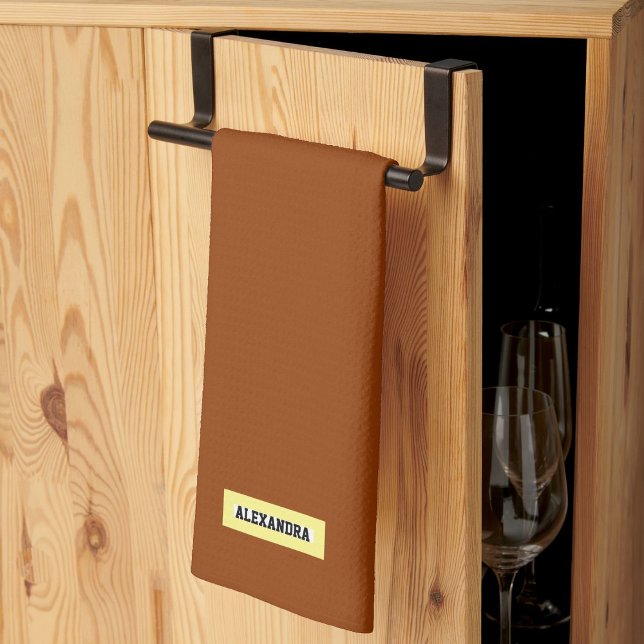 Individuelle Name modern und elegant, monogramm br Geschirrtuch (Von Creator hochgeladen)