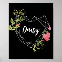 Individuelle Name | Moderne Monogram Wall Art