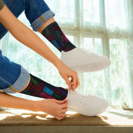 Individuelle Name Moderne Wortkunst ergänzen Ihre Socken