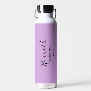 Individuelle Name Moderner Bachelor Lavender Lila Trinkflasche