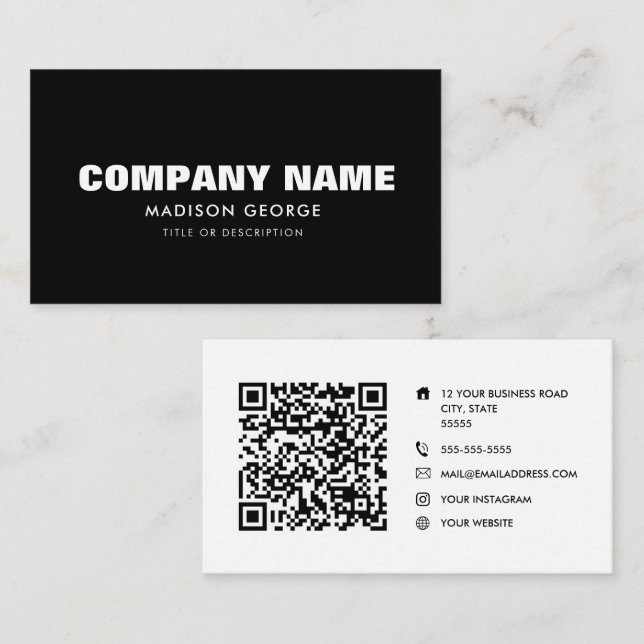 Individuelle Name - Moderner Minimalismus in den s Visitenkarte (Vorne/Hinten)