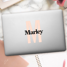 Individuelle Name Modernes Monogram Logo-Notebook Aufkleber