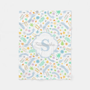 Individuelle Name/Monogram Baby Girl Fleece Blanke