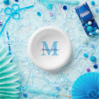 Individuelle Name Monogram Blue Baby Shows Geburts