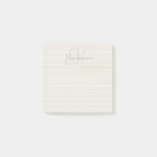 Individuelle Name Monogram Champagne Post-it Klebezettel