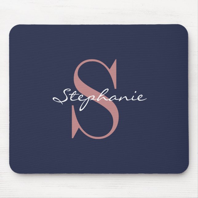 Individuelle Name Monogram Mousepad (Vorne)