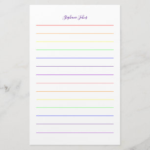 Individuelle Name Monogram Regenbogenfarben farben Briefpapier