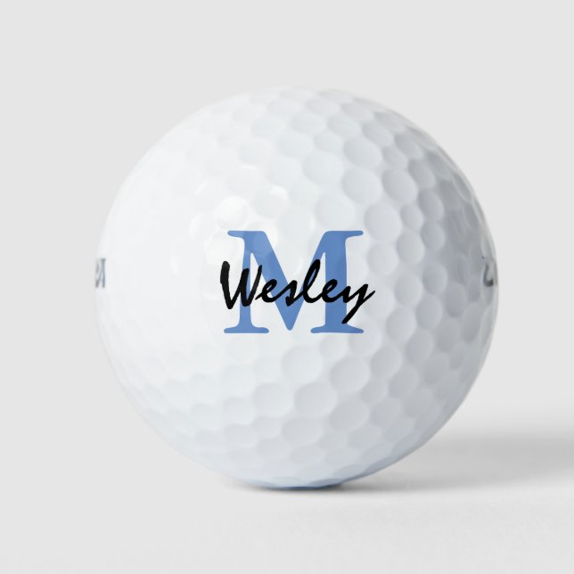 Individuelle Name Monogram Stilvoll Golfball (Vorderseite)