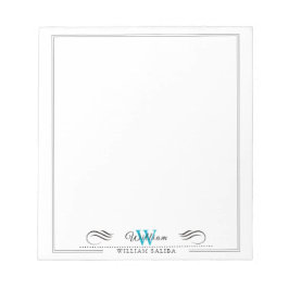 Individuelle Name & Monogramm 5,5" x 6" Notepad -  Notizblock