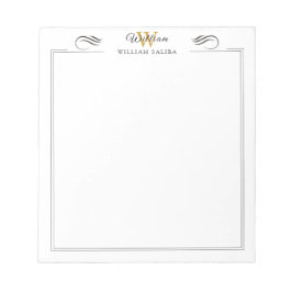 Individuelle Name & Monogramm 5,5" x 6" Notepad -  Notizblock