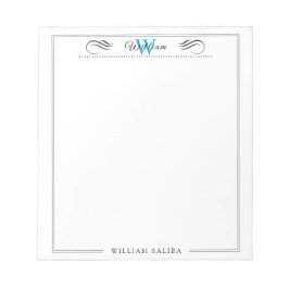 Individuelle Name & Monogramm 5,5" x 6" Notepad -  Notizblock