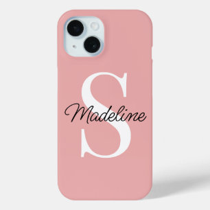 Individuelle Name Monogramm auf Hübsche Pastell-Ro Case-Mate iPhone Hülle