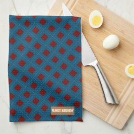 Individuelle Name Monogramm Diamanten marineblau r Geschirrtuch