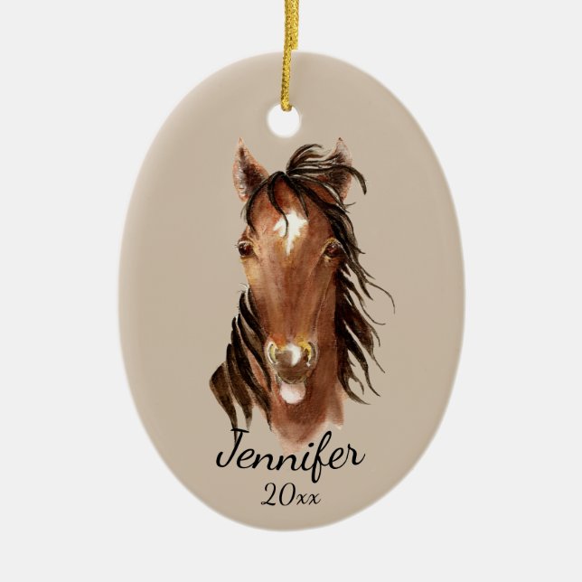 Individuelle Name, Monogramm, Textfarbkreide Keramik Ornament (Vorne)