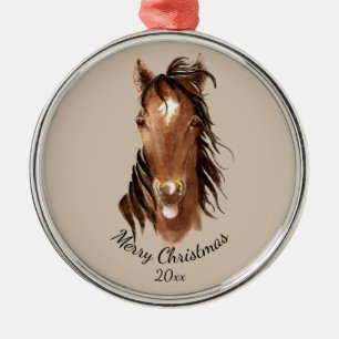 Individuelle Name, Monogramm, Textfarbpferd Ornament Aus Metall