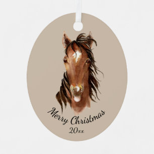 Individuelle Name, Monogramm, Textfarbpferd Ornament Aus Metall