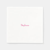 Individuelle Name Monogramm Vorlage Rosa Weiß 2023