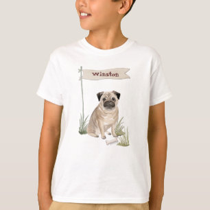 Individuelle Name Mops Haustier Hund T-Shirt