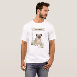 Individuelle Name Mops Haustier T-Shirt