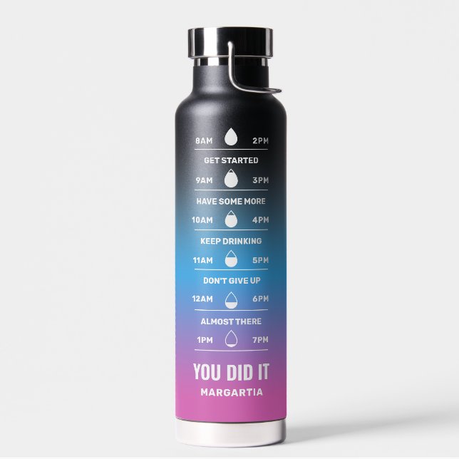 Individuelle Name Motivierend Zeit Maker Erinnerun Trinkflasche (Links)