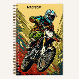 Individuelle Name Motocross Notizbuch