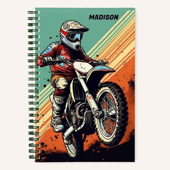 Individuelle Name Motocross Notizbuch (Vorderseite)