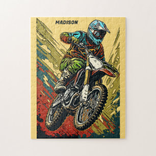 Individuelle Name Motocross Puzzle