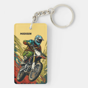 Individuelle Name Motocross Schlüsselanhänger