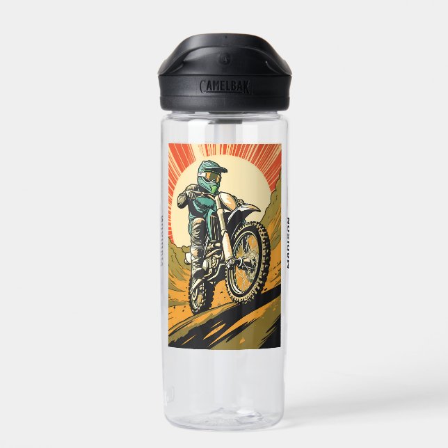 Individuelle Name Motocross Trinkflasche (Rückseite)