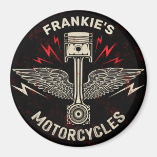 Individuelle Name Motorrad Pistolen Fahrradgarage Magnet