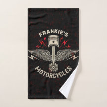 Individuelle Name Motorrad Piston Wings Biker Gara