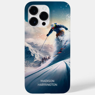 Individuelle Name Mountain Skier Case-Mate iPhone 14 Pro Max Hülle