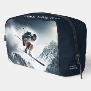 Individuelle Name Mountain Skier Waschbeutel