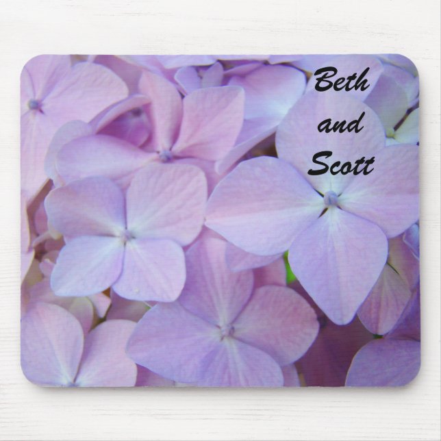 Individuelle Name Mouspad Beth und Scott Hydrangea Mousepad (Vorne)