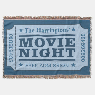 Individuelle Name "Movie Ticket" werfen Decke