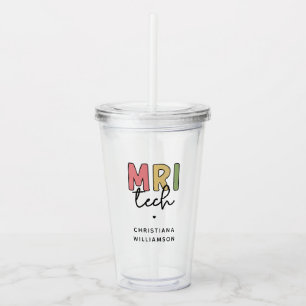 Individuelle Name MRI Tech Geschenke von MRT-Tec Acryltrinkbecher