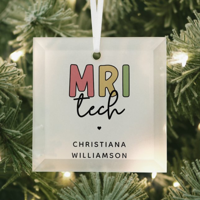 Individuelle Name MRI Tech | Geschenke von MRT-Tec Ornament Aus Glas (Insitu)