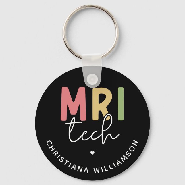 Individuelle Name MRI Tech | Geschenke von MRT-Tec Schlüsselanhänger (Vorderseite)
