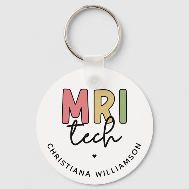 Individuelle Name MRI Tech | Geschenke von MRT-Tec Schlüsselanhänger (Vorderseite)