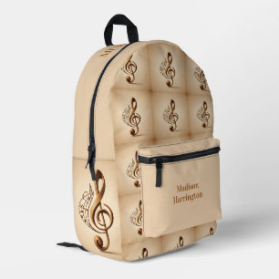Individuelle Name Musical Clef Hinweis Bedruckter Rucksack