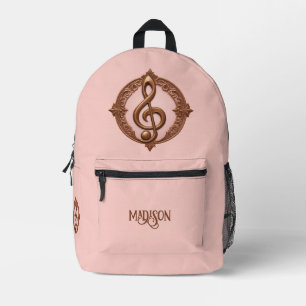 Individuelle Name Musical Clef Hinweis Bedruckter Rucksack
