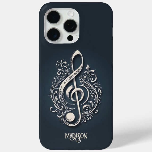Individuelle Name Musical Clef Hinweis Case-Mate iPhone Hülle (Rückseite)