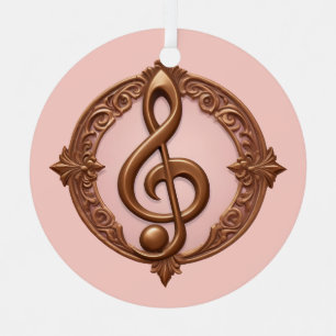 Individuelle Name Musical Clef Hinweis Ornament Aus Metall